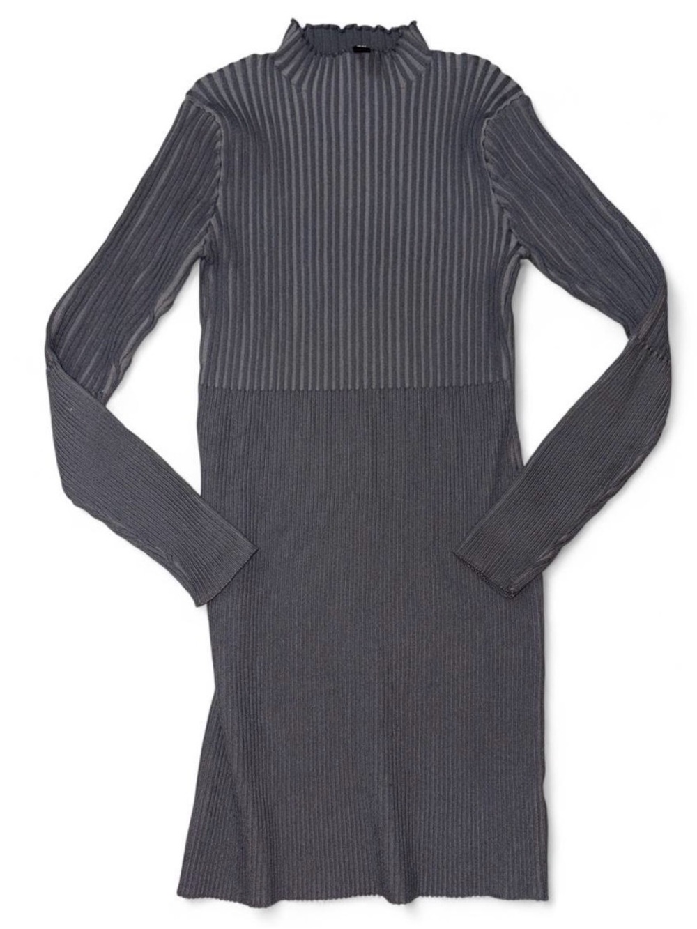 Say What? Ribbed Long Sleeve Knit Dress